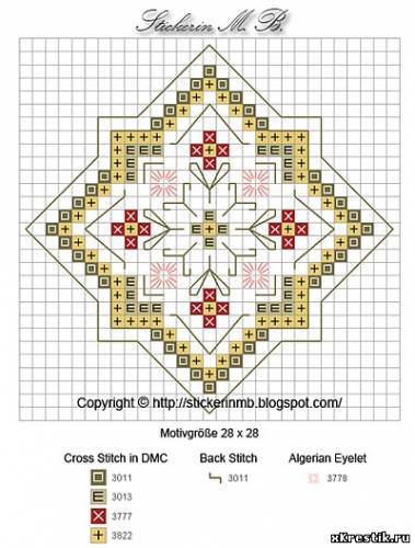 Схема для вышивки крестом.